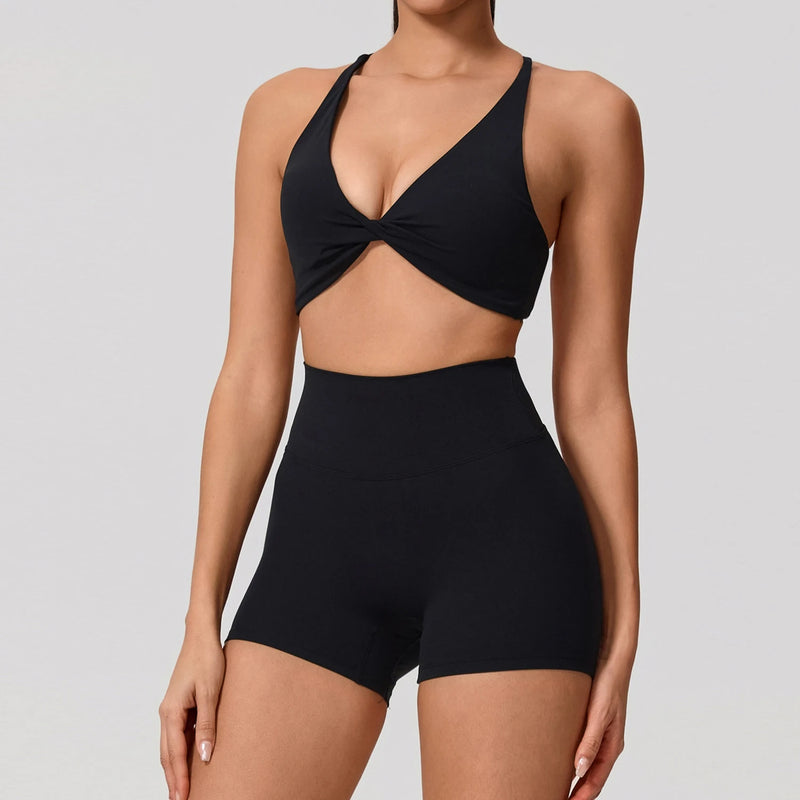 Women's Yoga Set, Quick Dry Sports Bra & Leggings, 2 Piece Gym Workout Outfit