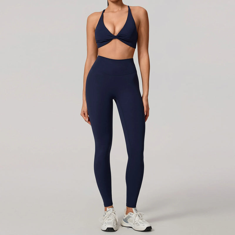Women's Yoga Set, Quick Dry Sports Bra & Leggings, 2 Piece Gym Workout Outfit