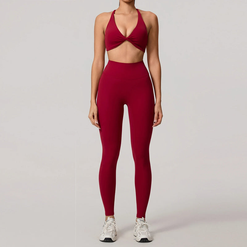 Women's Yoga Set, Quick Dry Sports Bra & Leggings, 2 Piece Gym Workout Outfit